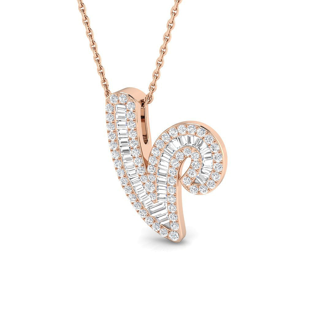 Initials Diamond Ring 0.4ct – SP5002-V – 18k Rose Gold