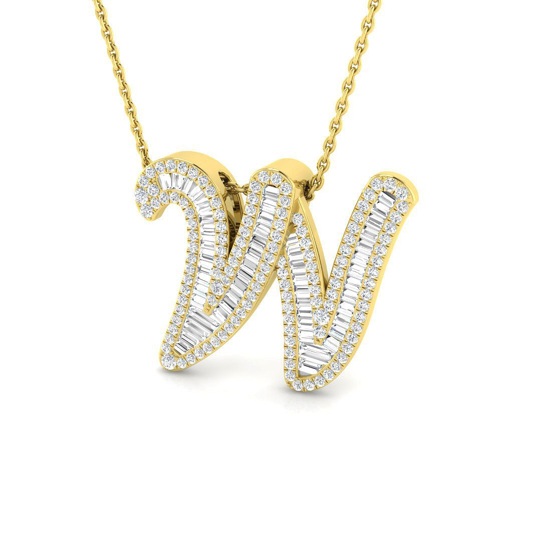 Initials Diamond Ring 0.72ct – SP5002-W – 18k Yellow Gold