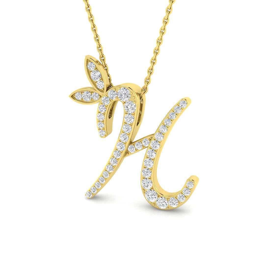 Initials Diamond Ring 0.53ct – SP5002-H – 18k Yellow Gold