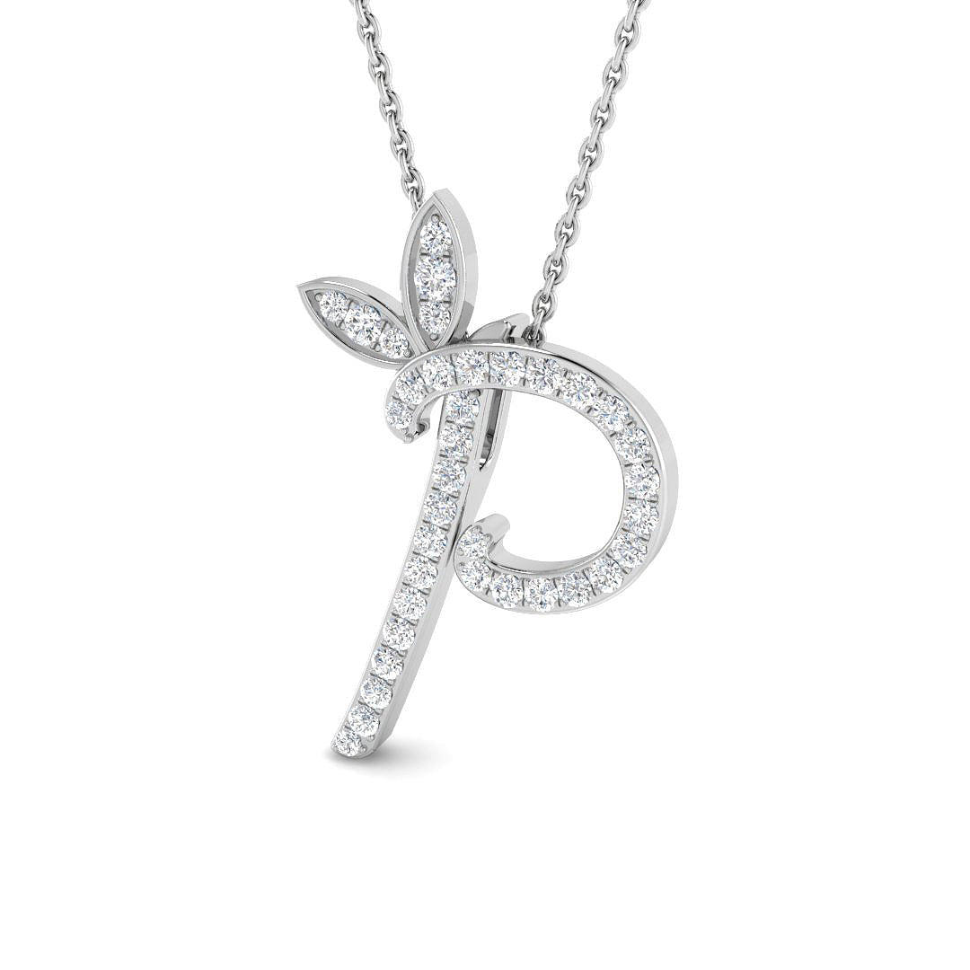 Initials Diamond Ring 0.25ct – SP5005-P – 18k White Gold