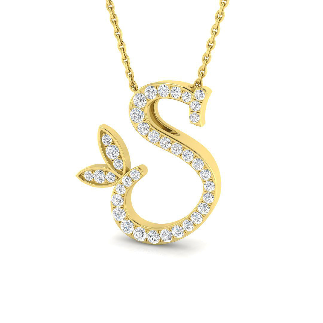Initials Diamond Ring 0.31ct – SP5005-S – 18k Yellow Gold