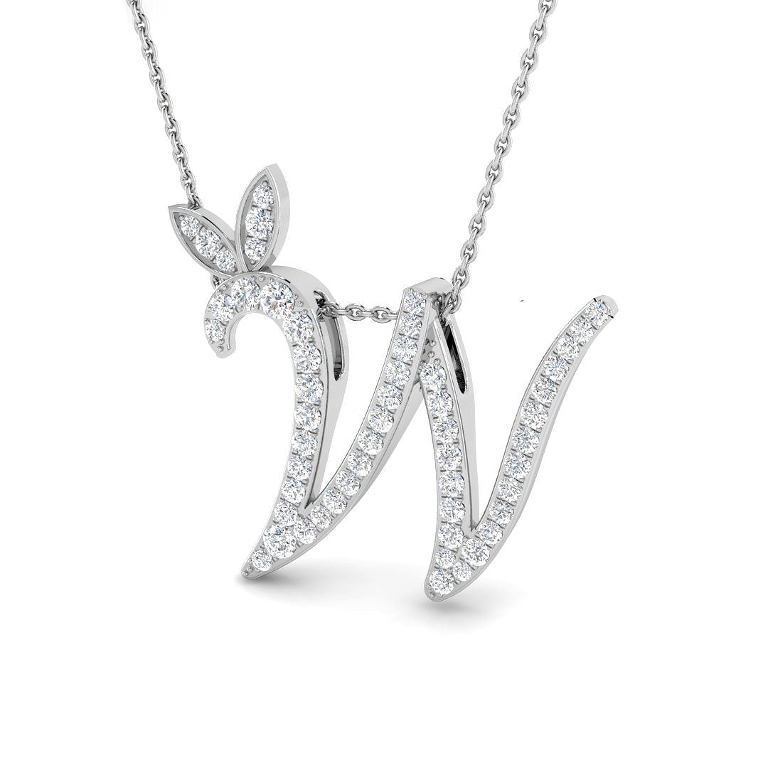 Initials Diamond Ring 0.44ct – SP5005-W – 18k White Gold