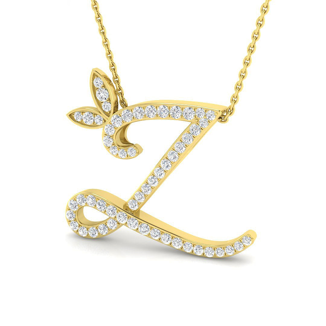 Initials Diamond Ring 0.38ct – SP5005-Z – 18k Yellow Gold