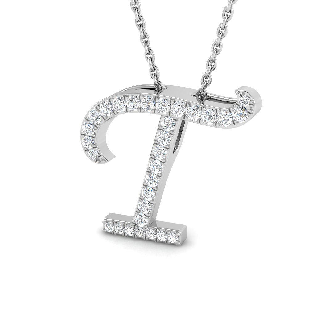 Initials Diamond Ring 0.24ct – SP5034-T – 18k White Gold