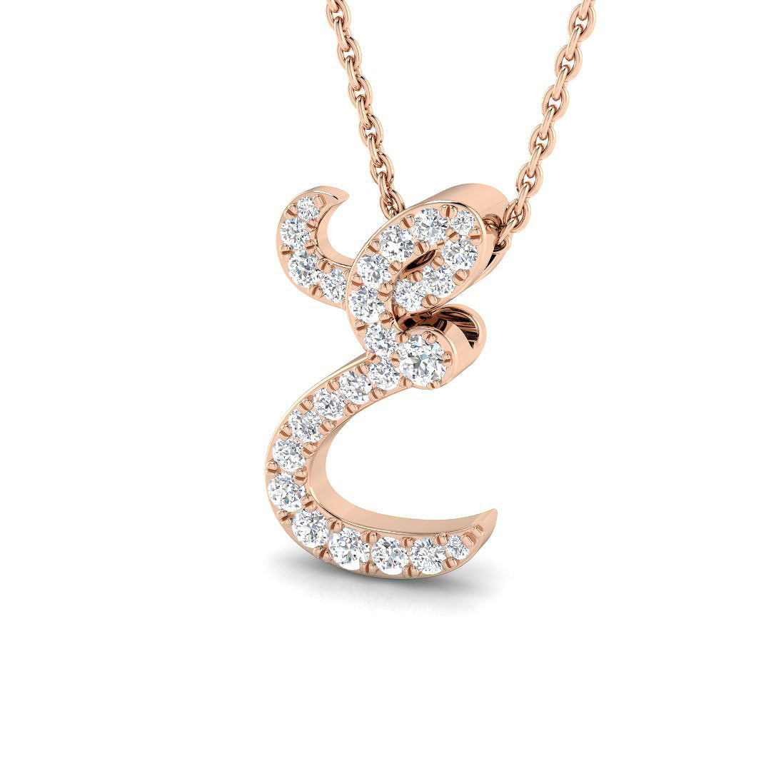 Initials Diamond Ring 0.28ct–0.63ct – SP4909-E – 18k Rose Gold