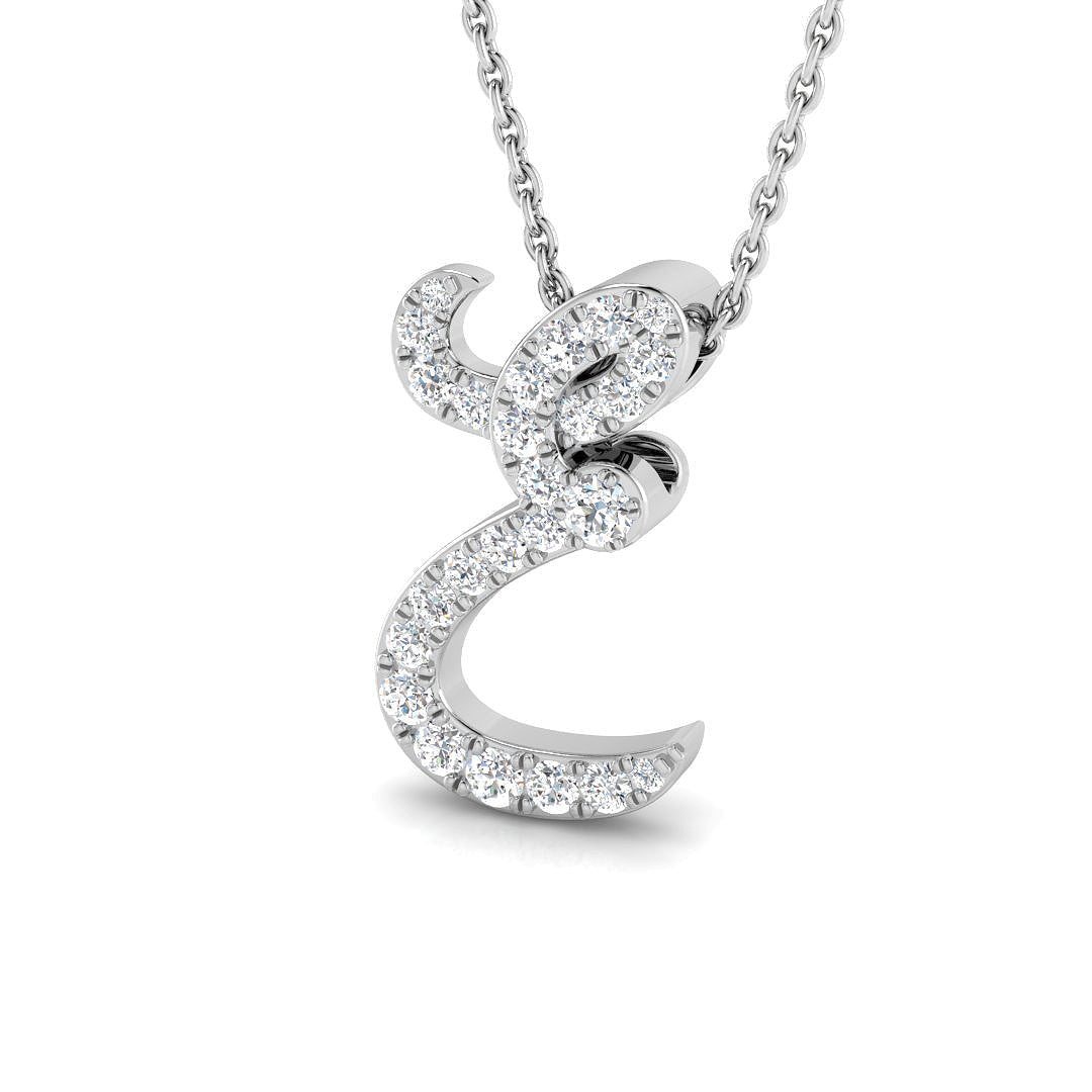 Initials Diamond Ring 0.28ct–0.63ct – SP4909-E – 18k White Gold