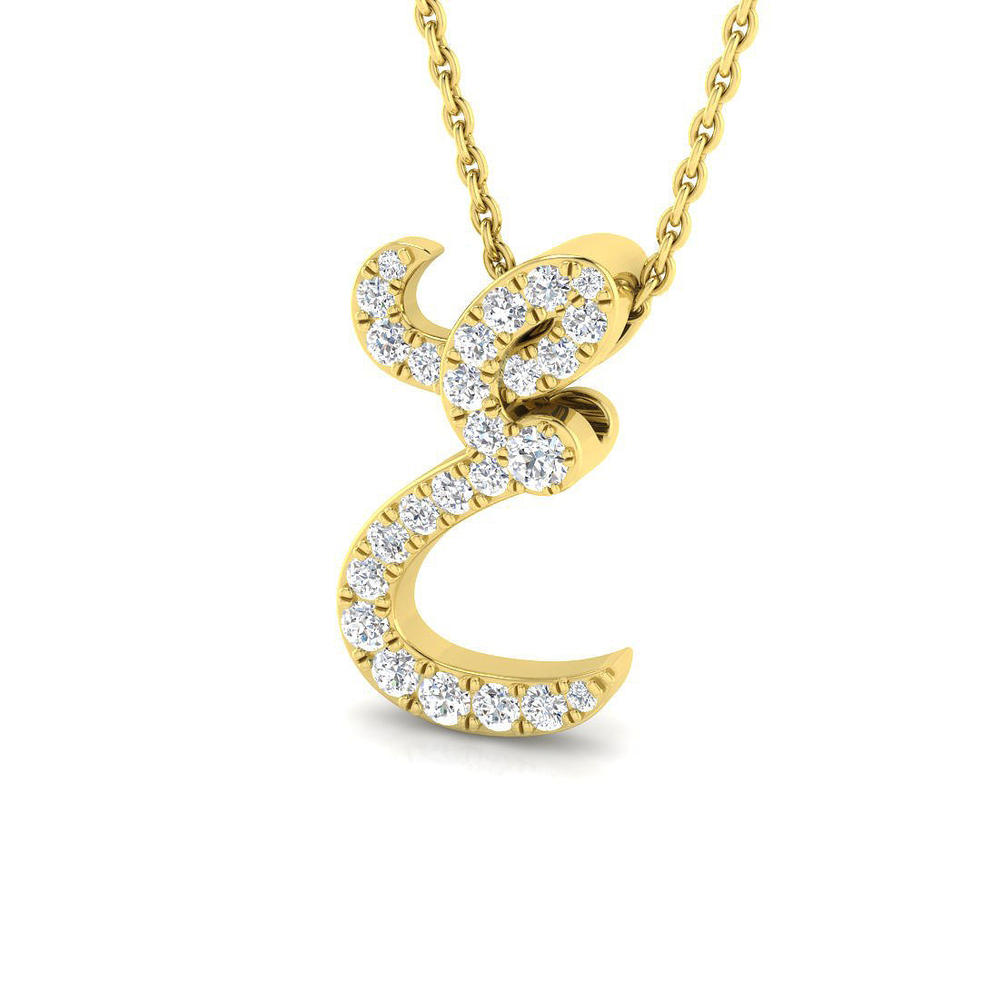 Initials Diamond Ring 0.28ct–0.63ct – SP4909-E – 18k Yellow Gold