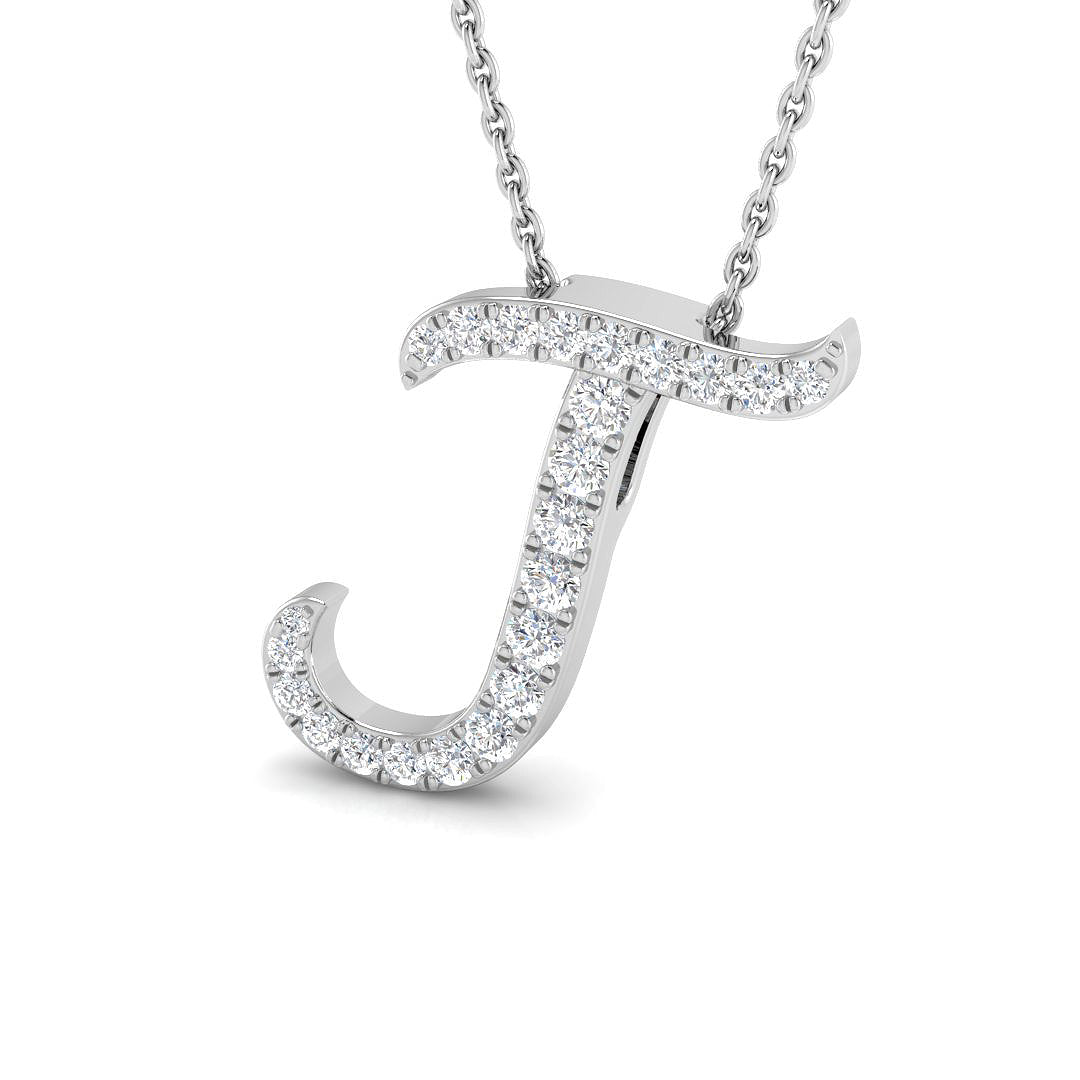 Initials Diamond Ring 0.25ct – SP5034-J – 18k White Gold