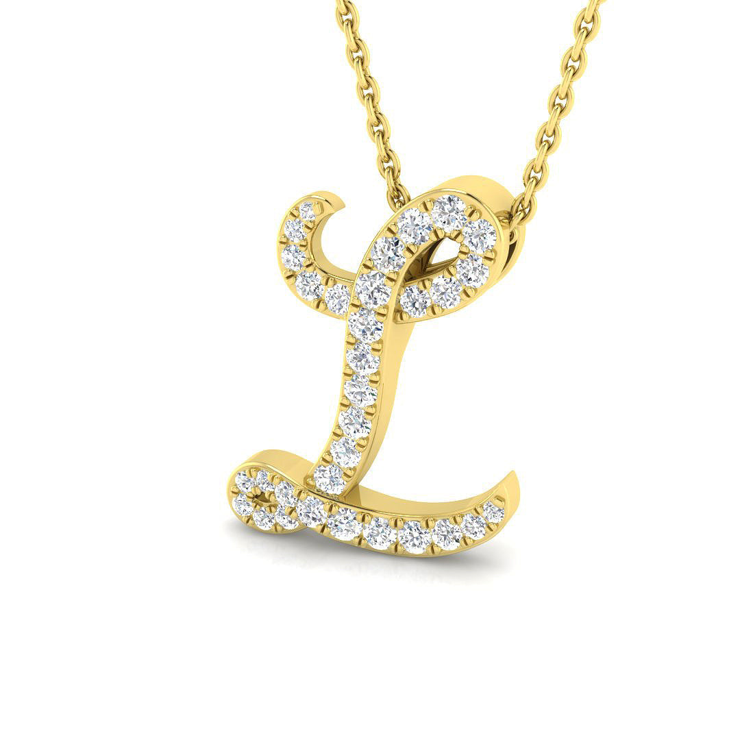 Initials Diamond Ring 0.28ct–1.22ct – SP4909-L – 18k Yellow Gold