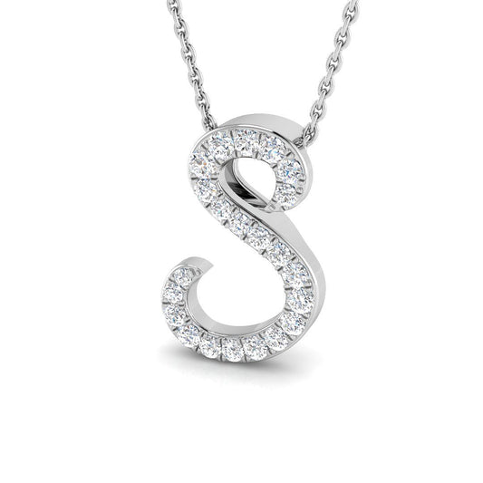 Initials Diamond Ring 0.27ct – SP5034-S – 18k White Gold