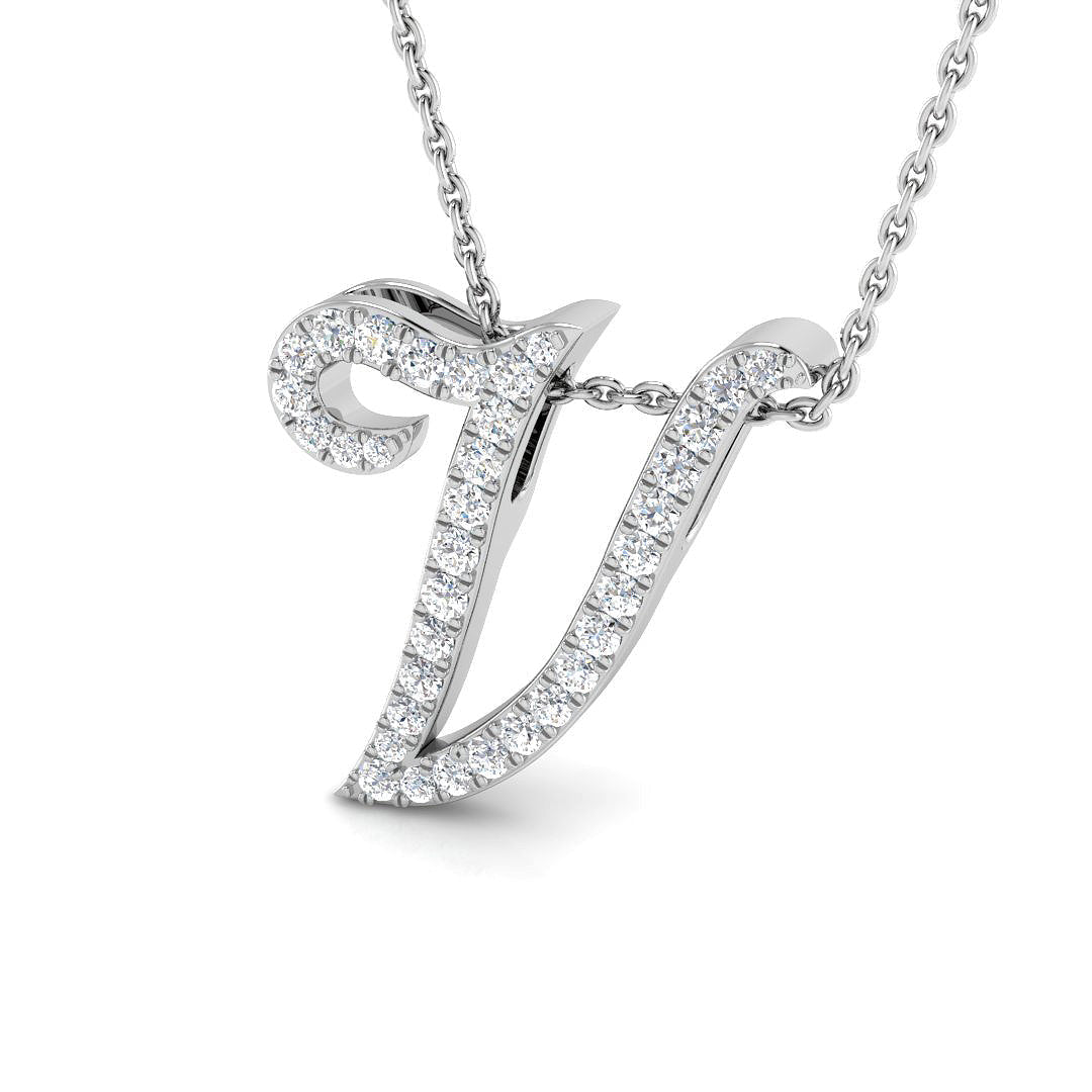 Initials Diamond Ring 0.29ct–1.27ct – SP4909-V – 18k White Gold