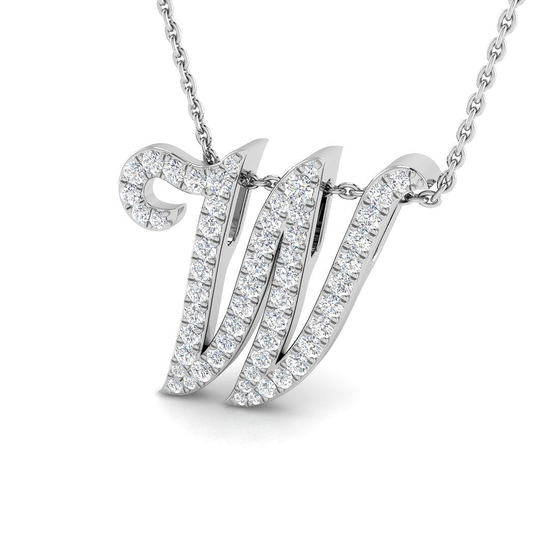 Initials Diamond Ring 0.44ct–1.74ct – SP4909-W – 18k White Gold