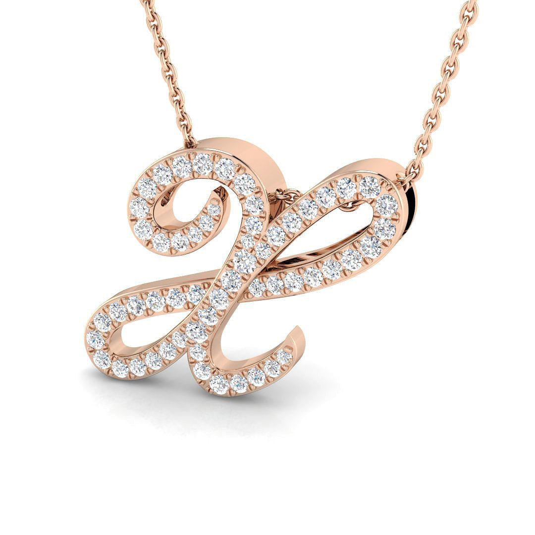 Initials Diamond Ring 0.46ct–1.87ct – SP4909-X – 18k Rose Gold