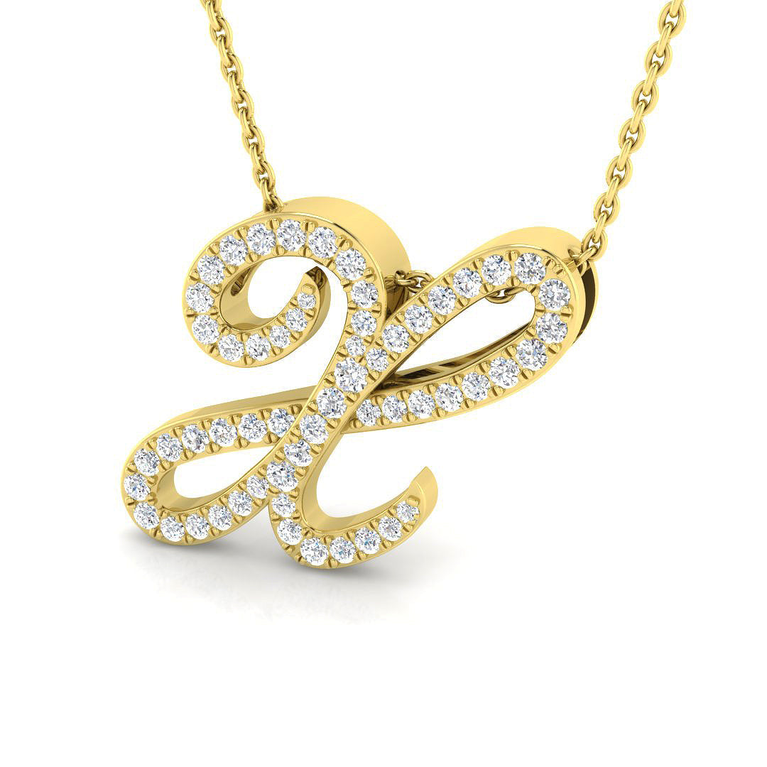 Initials Diamond Ring 0.46ct–1.87ct – SP4909-X – 18k Yellow Gold