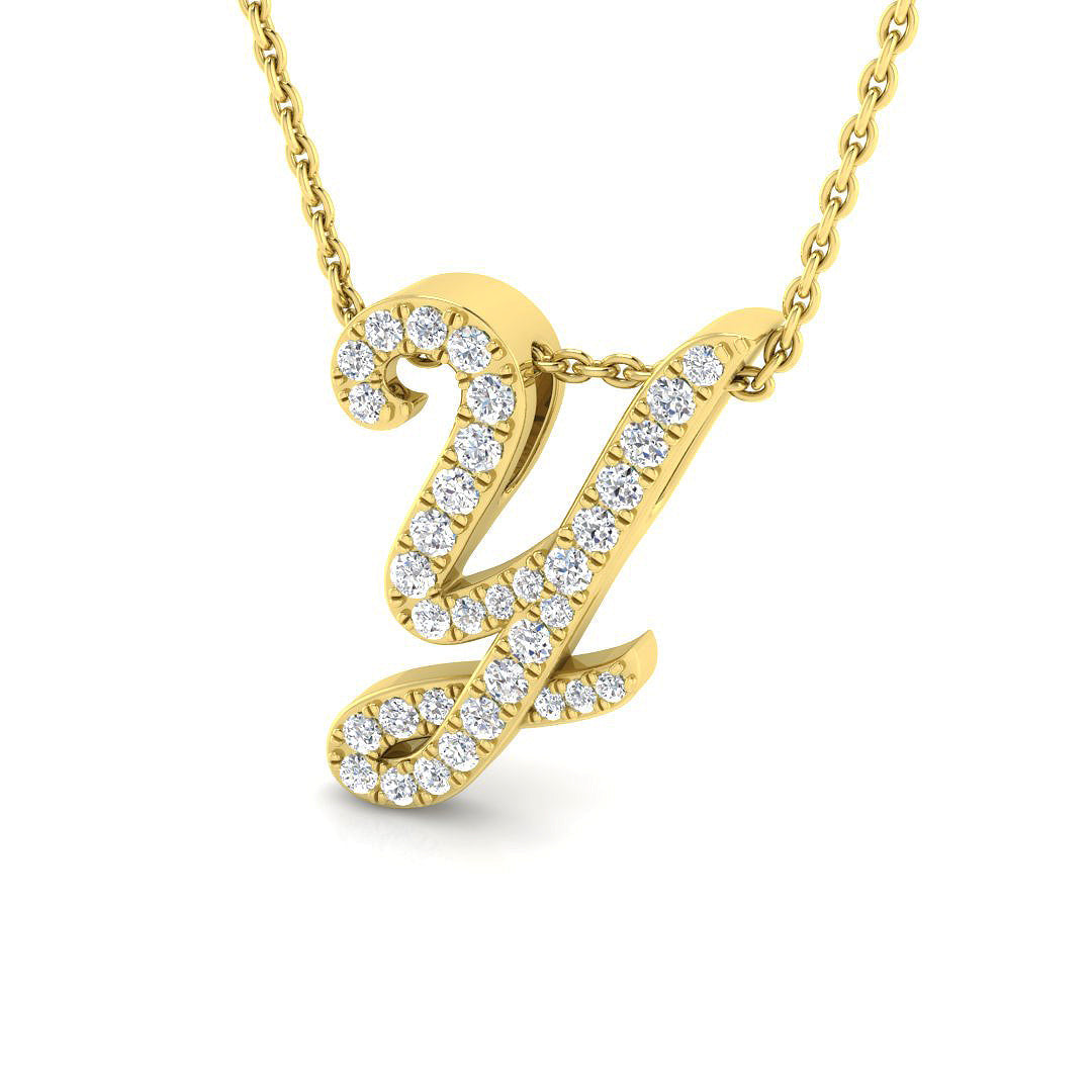 Initials Diamond Ring 0.18ct–1.07ct – SP4909-Y – 18k Yellow Gold