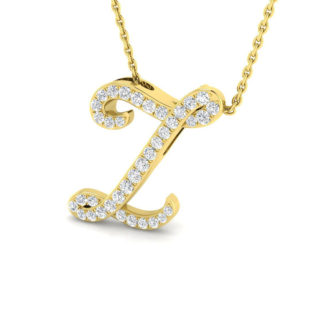 Initials Diamond Ring 0.3ct–0.32ct – SP5034-Z – 18k Yellow Gold
