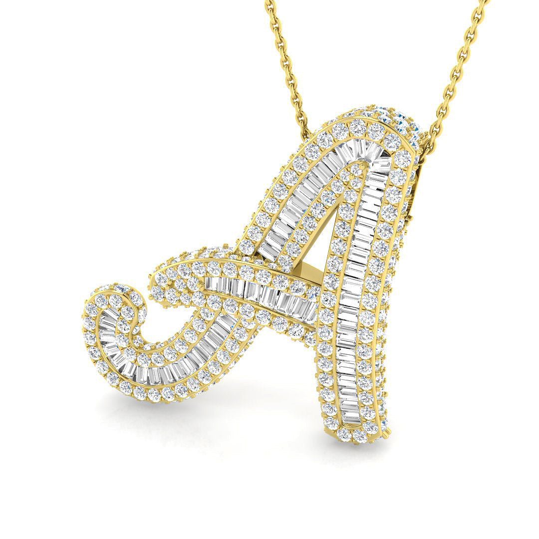 Initials Diamond Ring 0.49ct–3.09ct – SP5002-A – 18k Yellow Gold