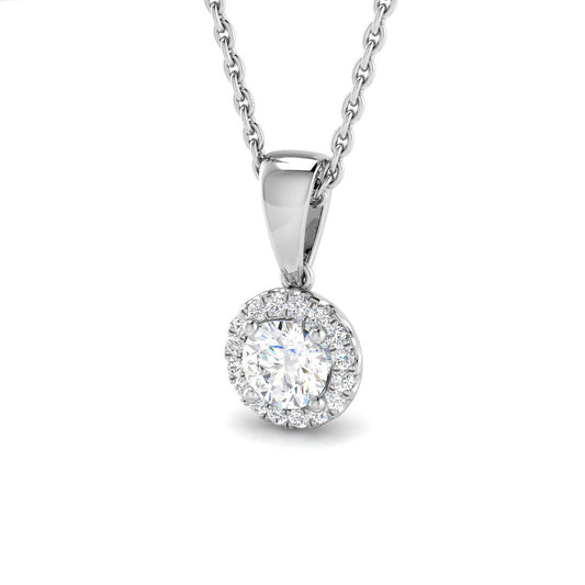 Halo Diamond Ring 0.39ct – SP5092 – 18k White Gold