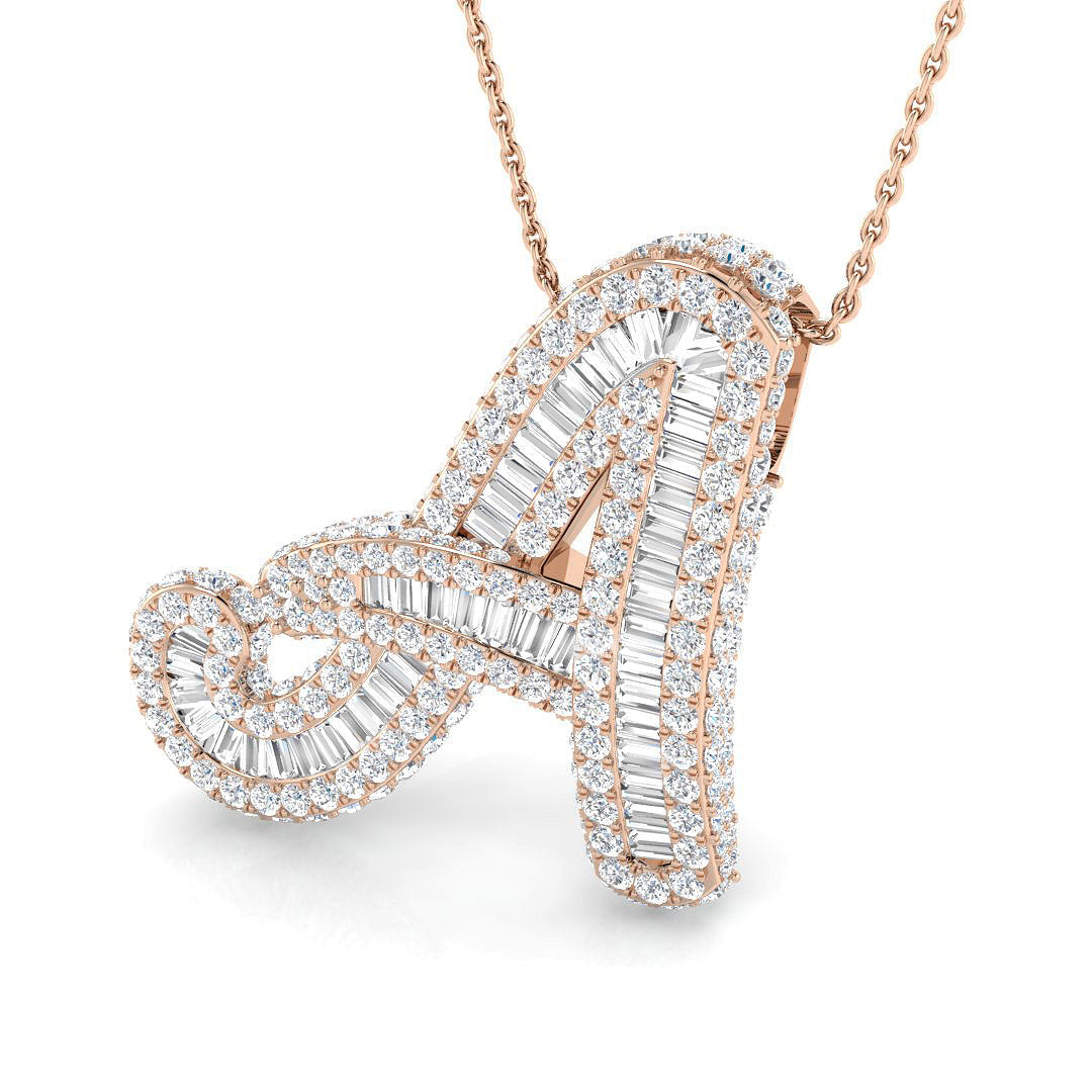 Initials Diamond Ring 0.49ct–3.09ct – SP5002-A – 18k Rose Gold