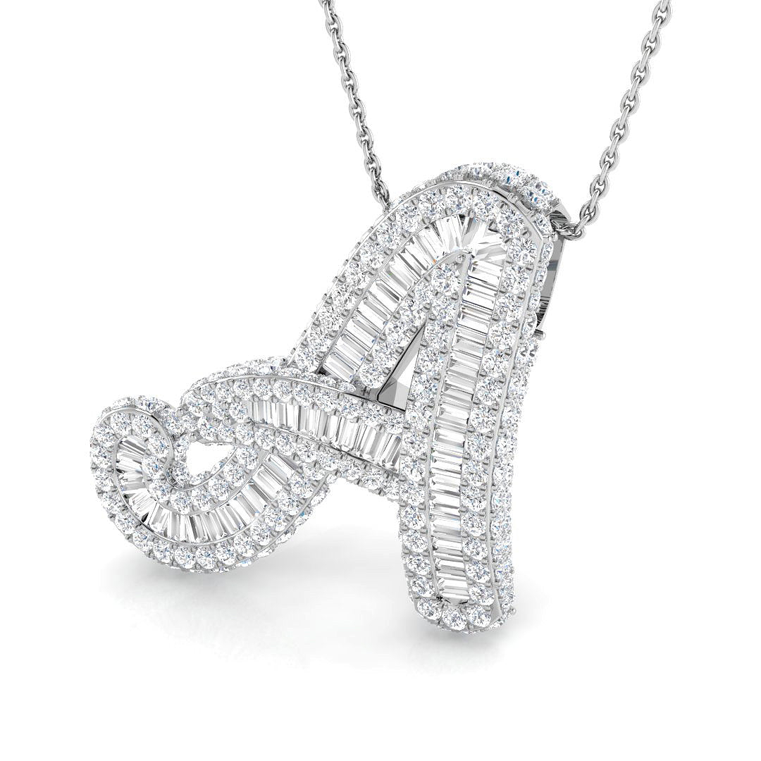 Initials Diamond Ring 0.49ct–3.09ct – SP5002-A – 18k White Gold