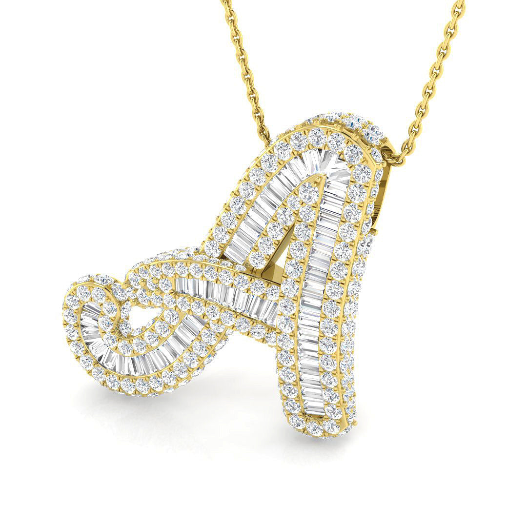 Initials Diamond Ring 0.49ct–3.09ct – SP5002-A – 18k Yellow Gold
