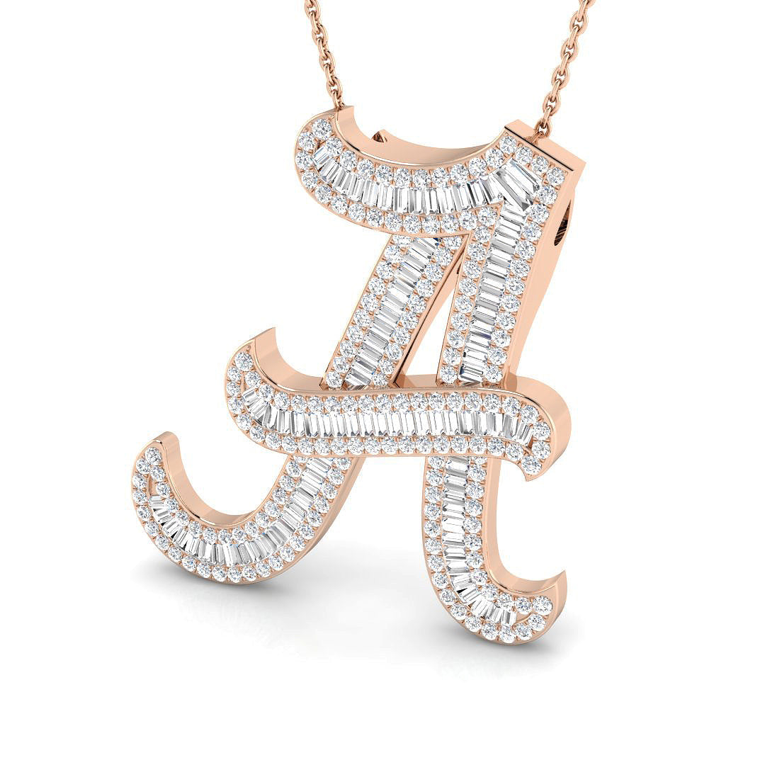 Initials Diamond Ring 1.3ct–2.12ct – SP5192-A – 18k Rose Gold