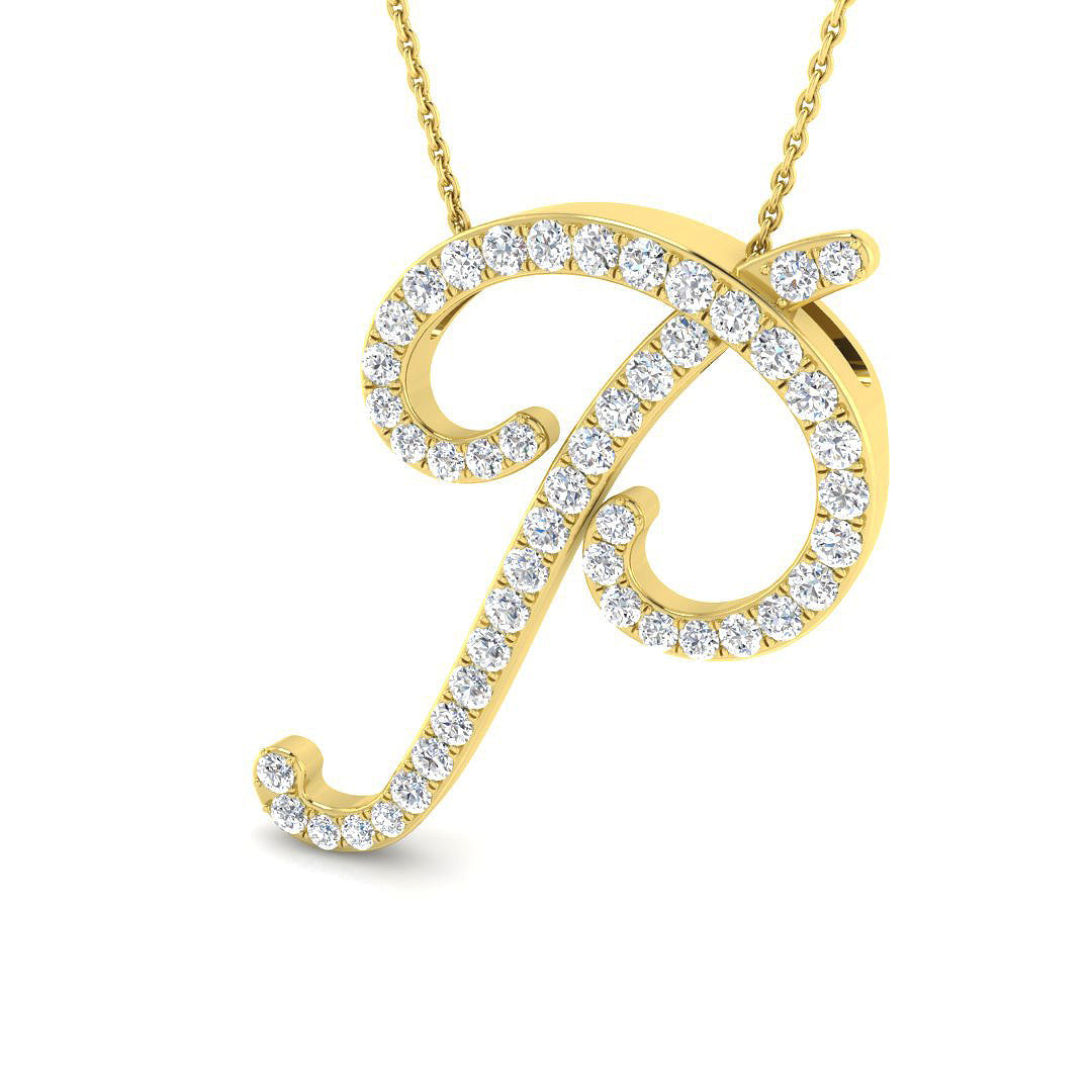 Initials Diamond Ring 1.26ct – SP5299-P – 18k Yellow Gold
