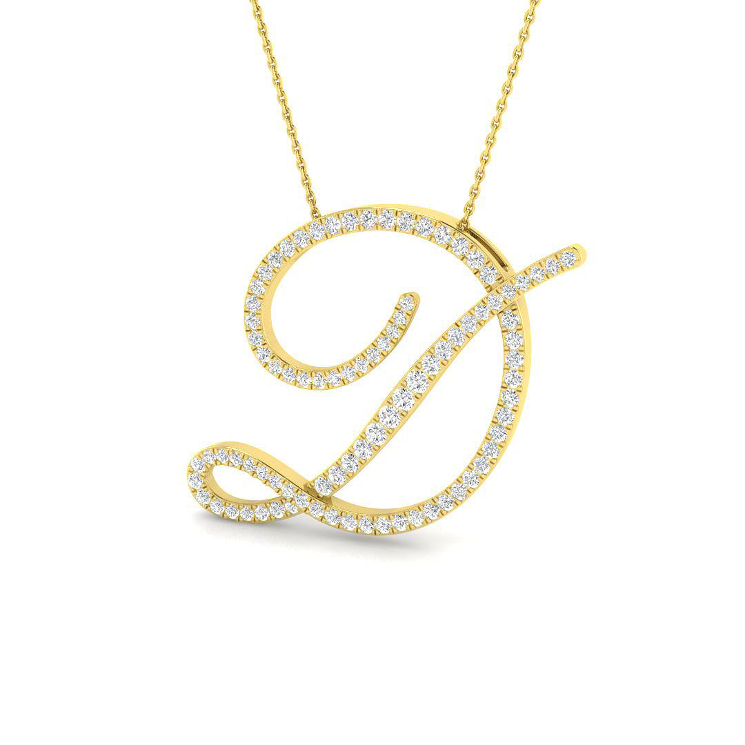 Initials Diamond Ring 0.39ct–1.69ct – SP4909-D – 18k Yellow Gold