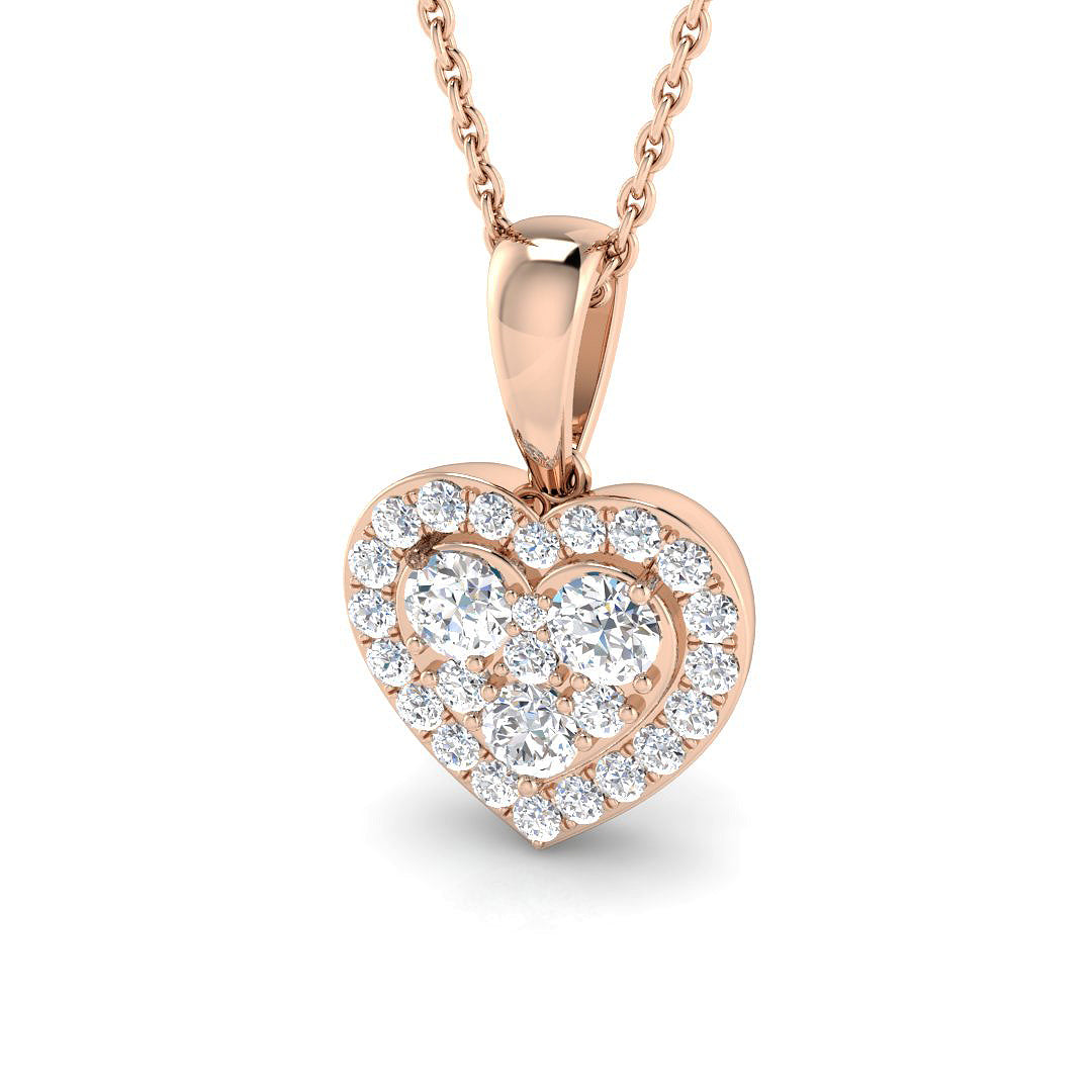 Heart Diamond Ring 0.61ct – SP5336 – 18k Rose Gold