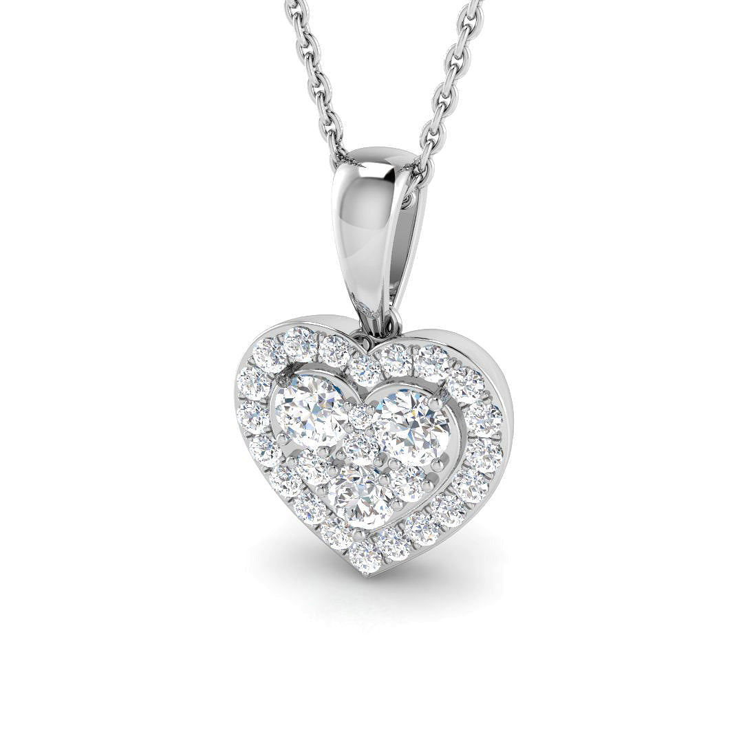 Heart Diamond Ring 0.61ct – SP5336 – 18k White Gold