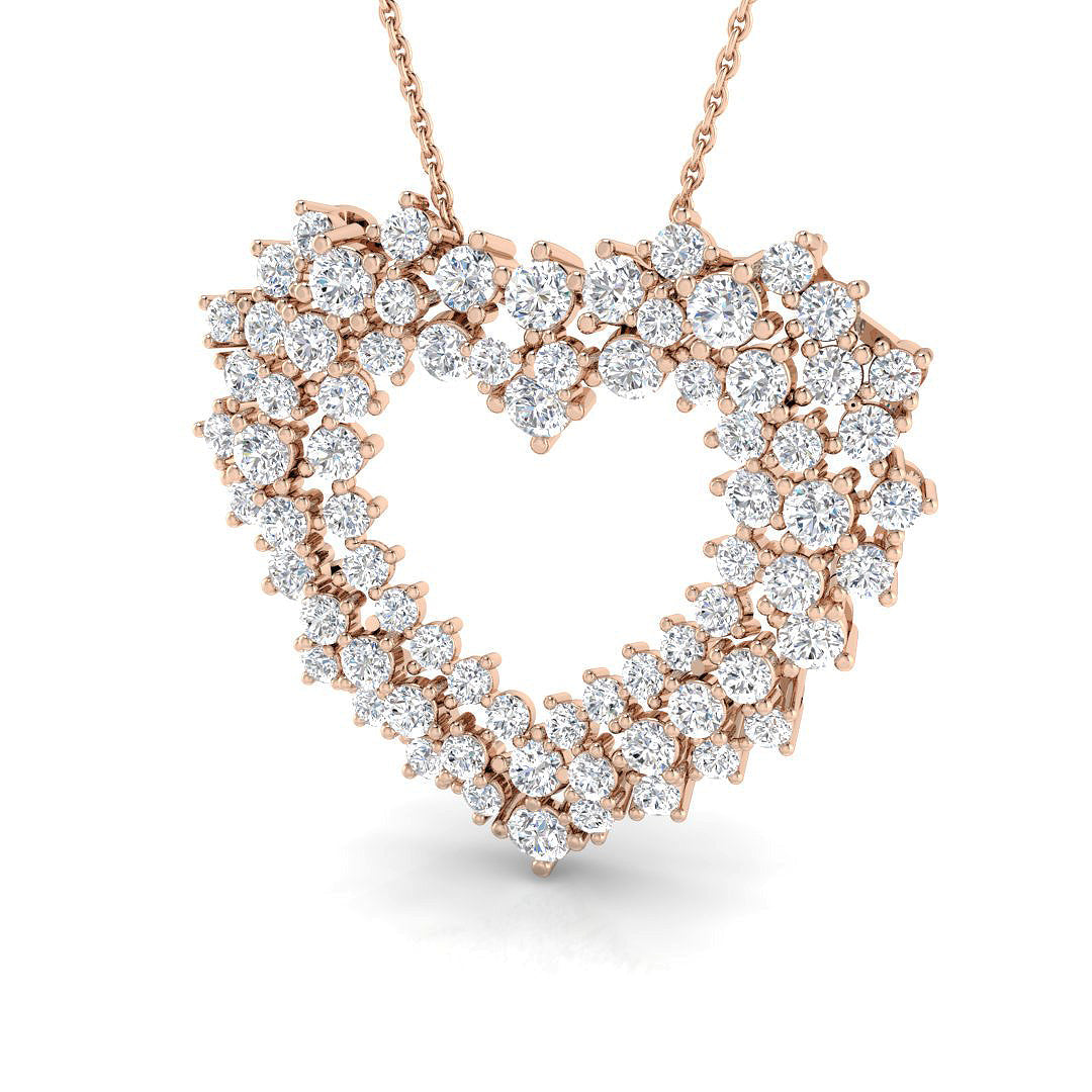Heart Diamond Ring 1.0ct–4.42ct – SP5377 – 18k Rose Gold