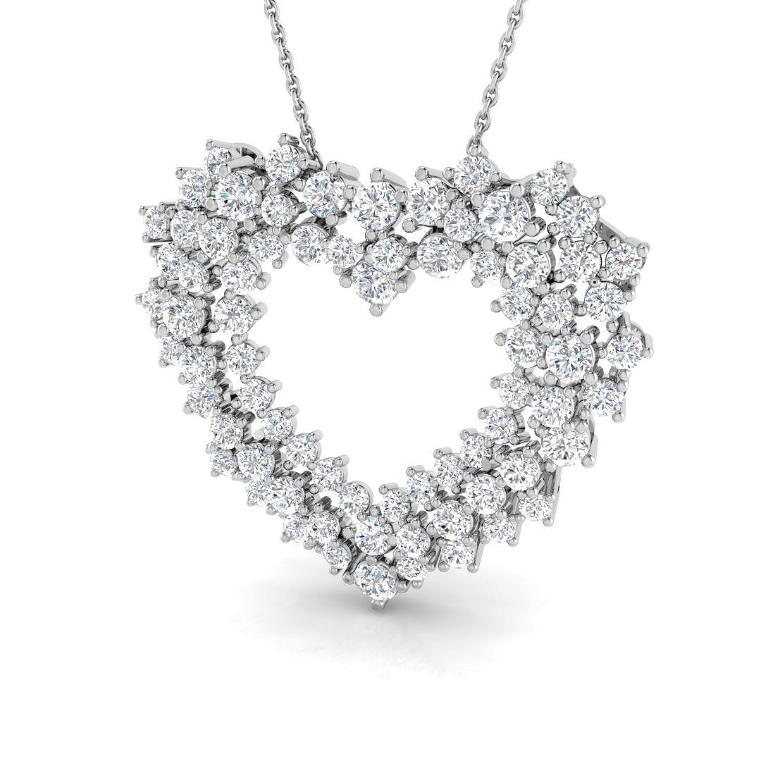 Heart Diamond Ring 1.0ct–4.42ct – SP5377 – 18k White Gold