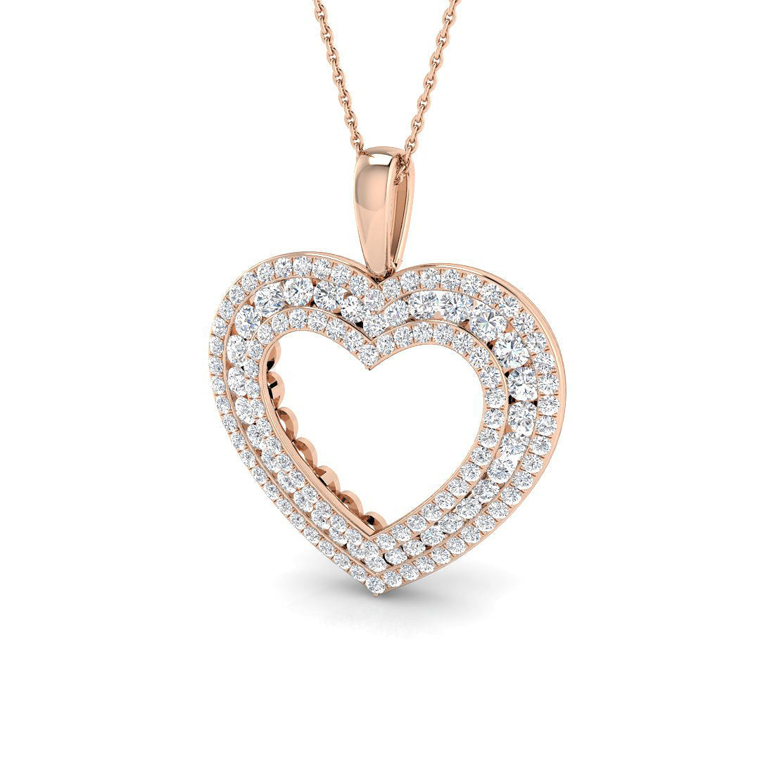 Heart Diamond Ring 1.99ct–2.96ct – SP5386 – 18k Rose Gold