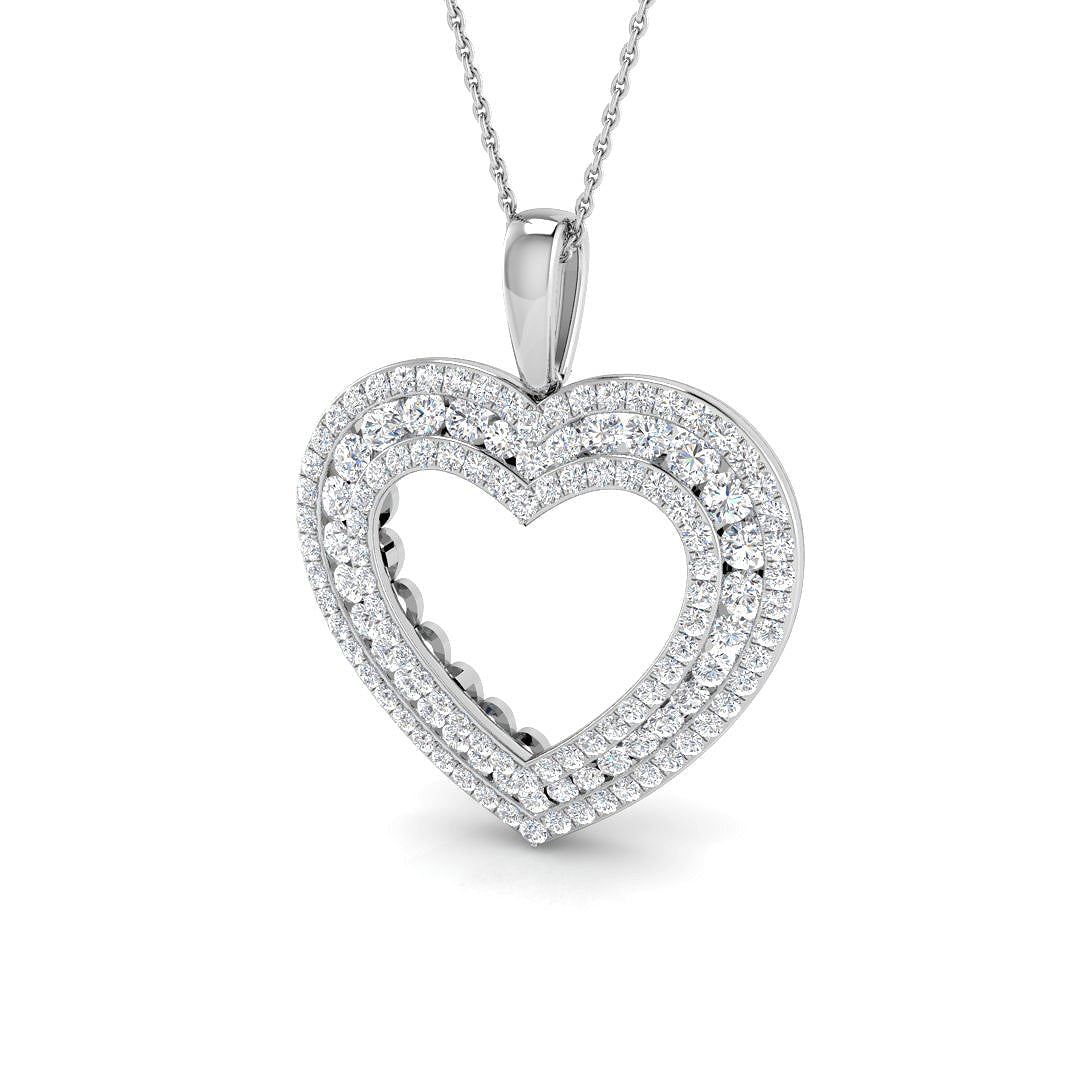 Heart Diamond Ring 1.99ct–2.96ct – SP5386 – 18k White Gold
