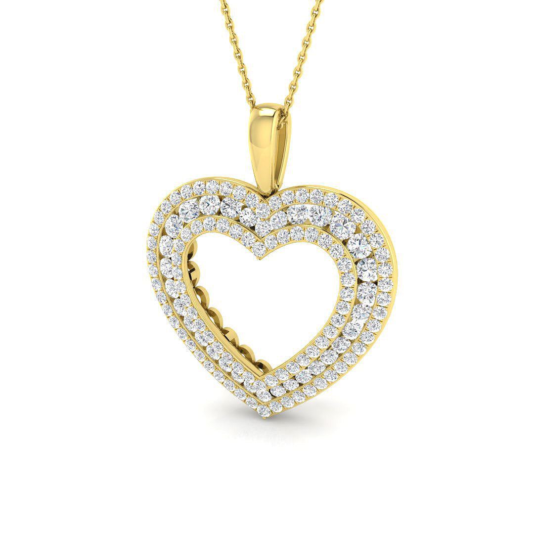 Heart Diamond Ring 1.99ct–2.96ct – SP5386 – 18k Yellow Gold