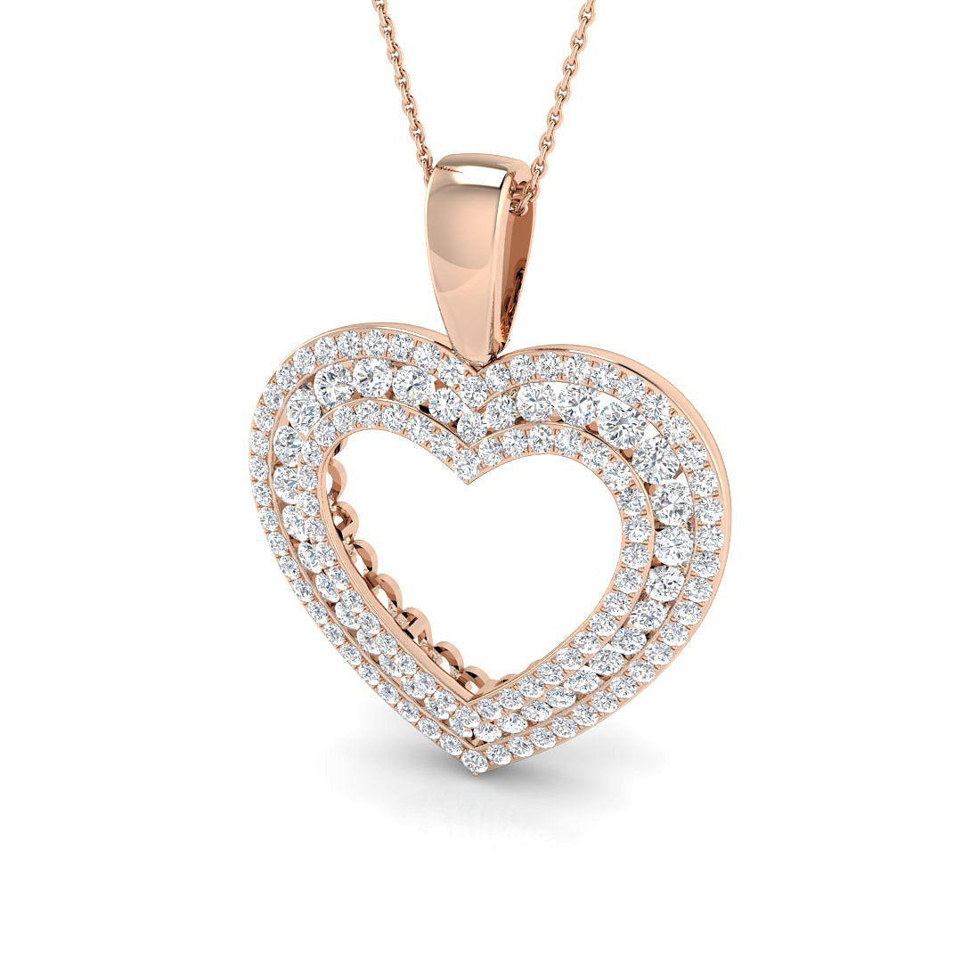 Heart Diamond Ring 1.99ct–2.96ct – SP5386 – 18k Rose Gold
