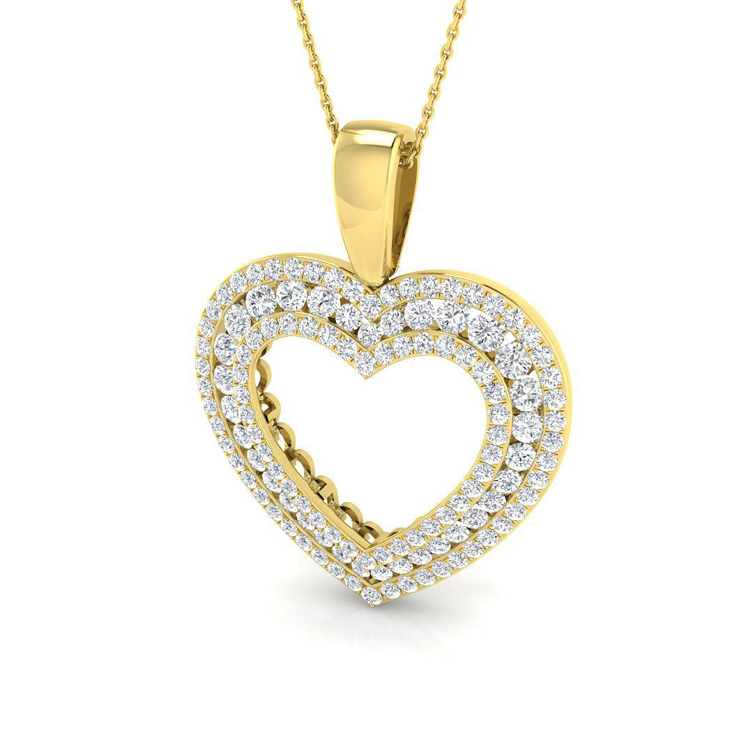 Heart Diamond Ring 1.99ct–2.96ct – SP5386 – 18k Yellow Gold