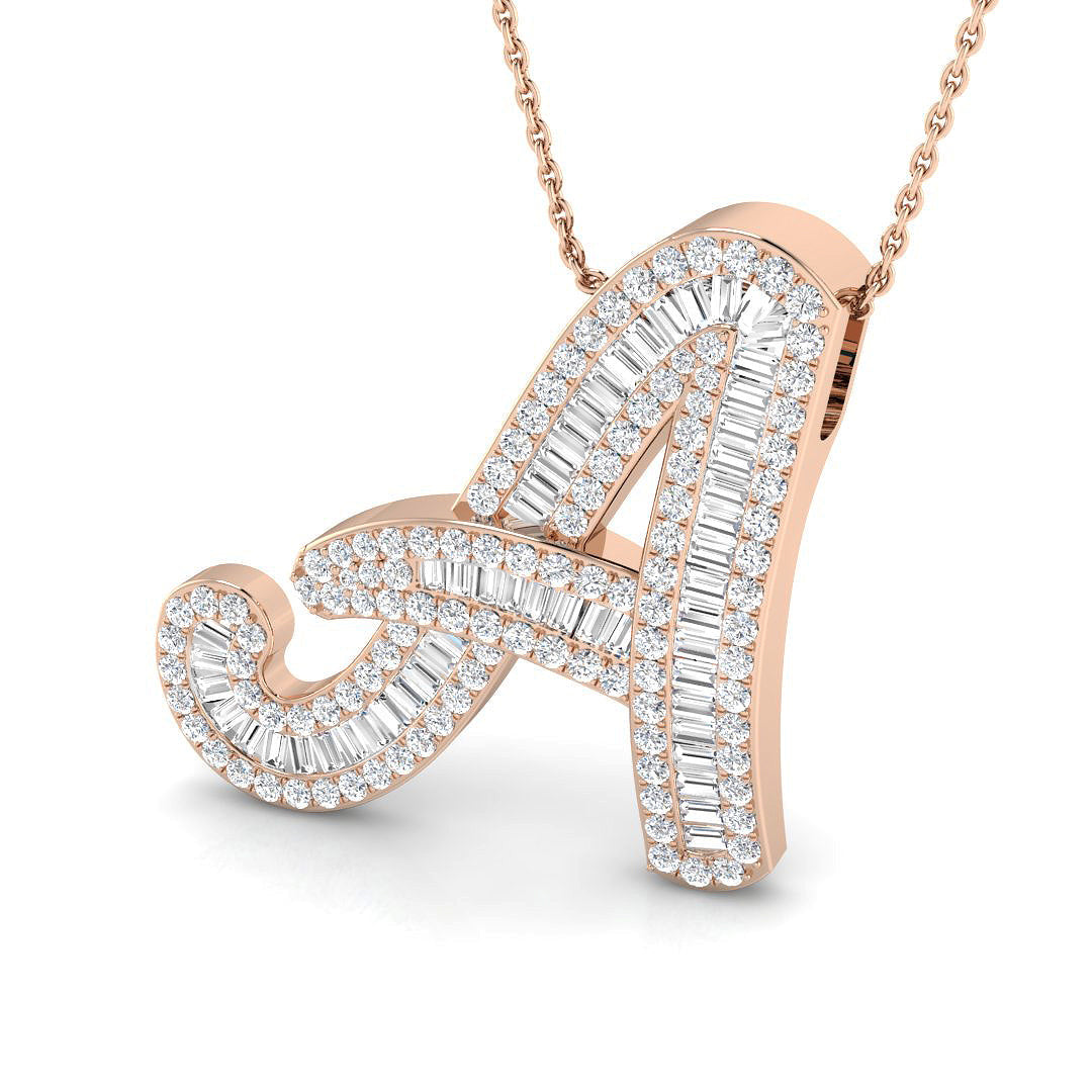 Initials Diamond Ring 0.49ct–3.09ct – SP5002-A – 18k Rose Gold