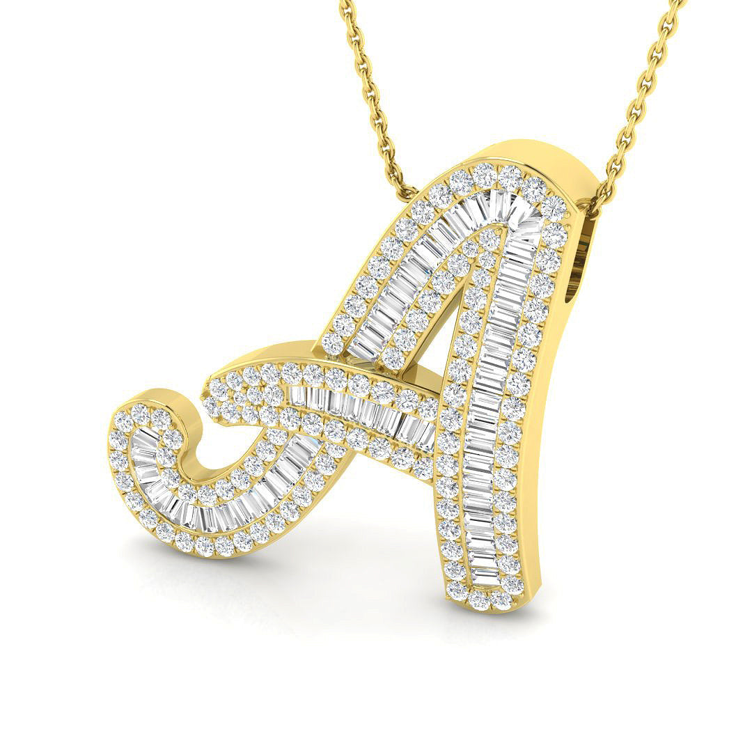 Initials Diamond Ring 0.49ct–3.09ct – SP5002-A – 18k Yellow Gold