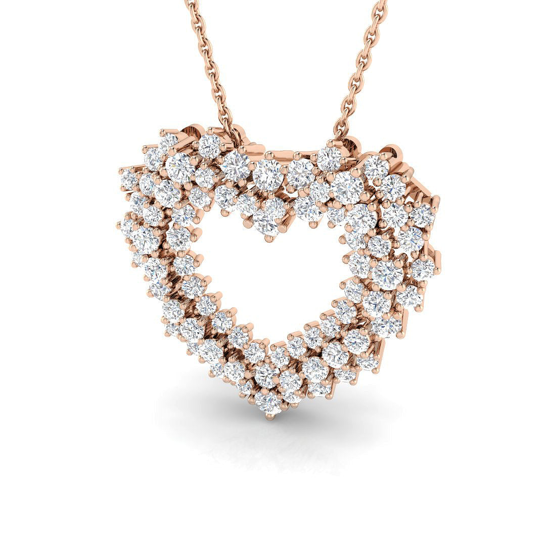 Heart Diamond Ring 1.0ct–4.42ct – SP5377 – 18k Rose Gold