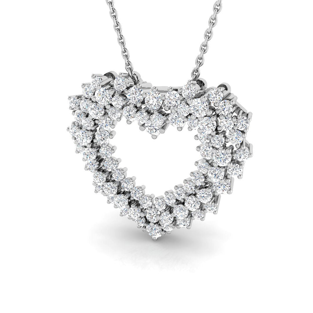 Heart Diamond Ring 1.0ct–4.42ct – SP5377 – 18k White Gold