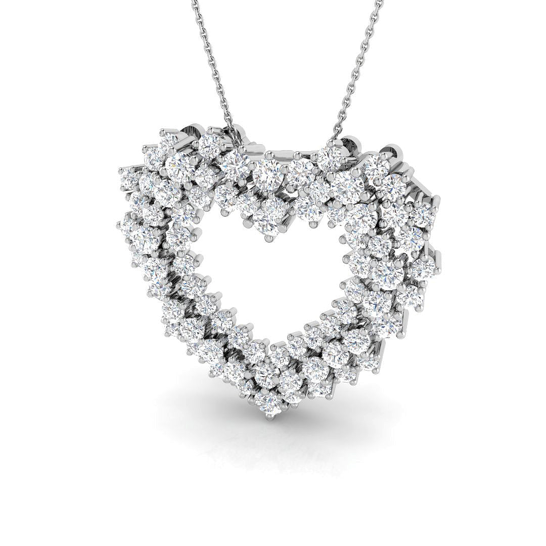 Heart Diamond Ring 1.0ct–4.42ct – SP5377 – 18k White Gold