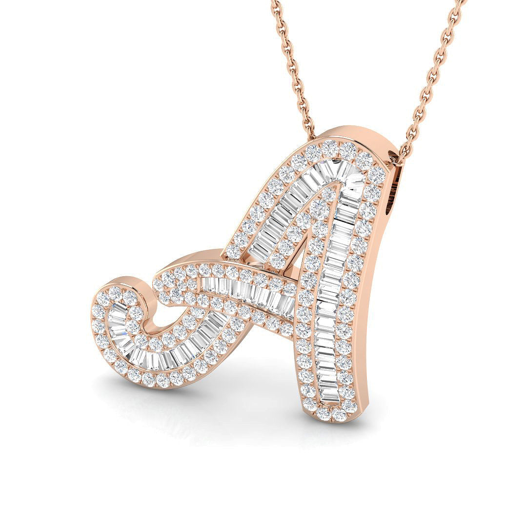 Initials Diamond Ring 0.49ct–3.09ct – SP5002-A – 18k Rose Gold