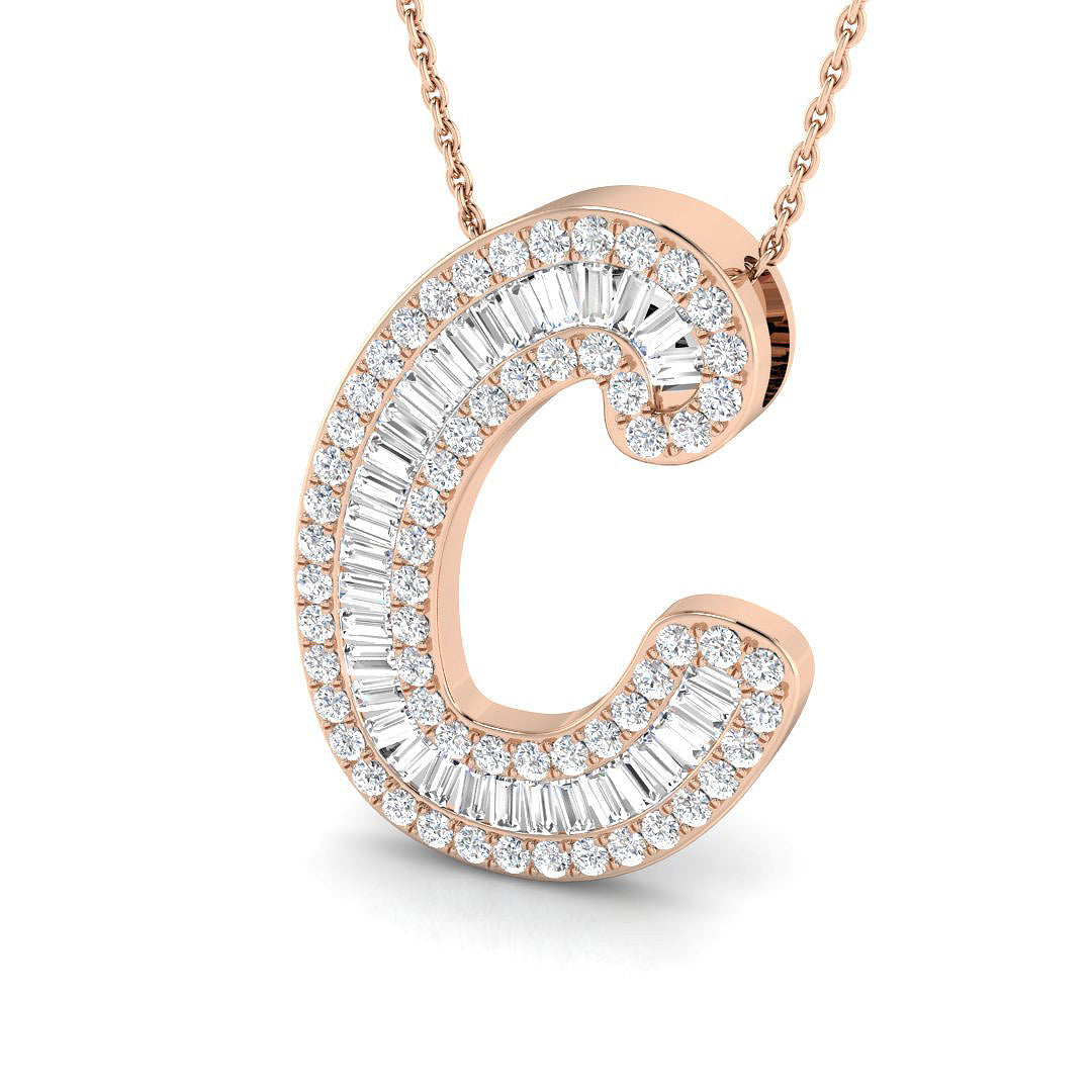 Initials Diamond Ring 0.31ct–2.44ct – SP5002-C – 18k Rose Gold