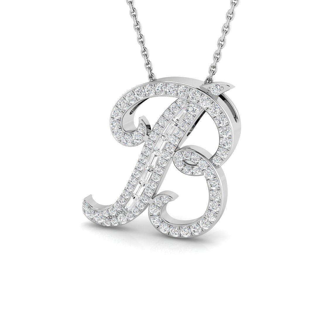 Initials Diamond Ring 0.43ct – SP5504-B – 18k White Gold