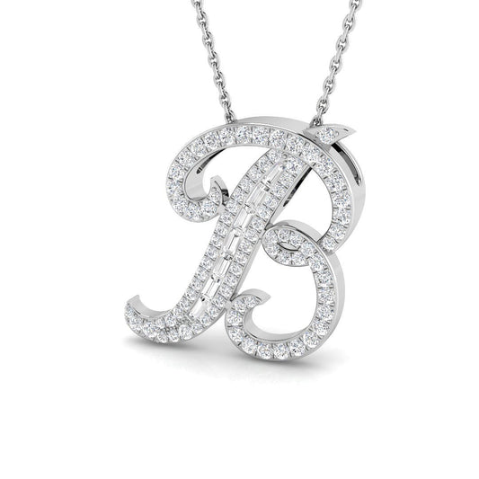Initials Diamond Ring 0.43ct – SP5504-B – 18k White Gold