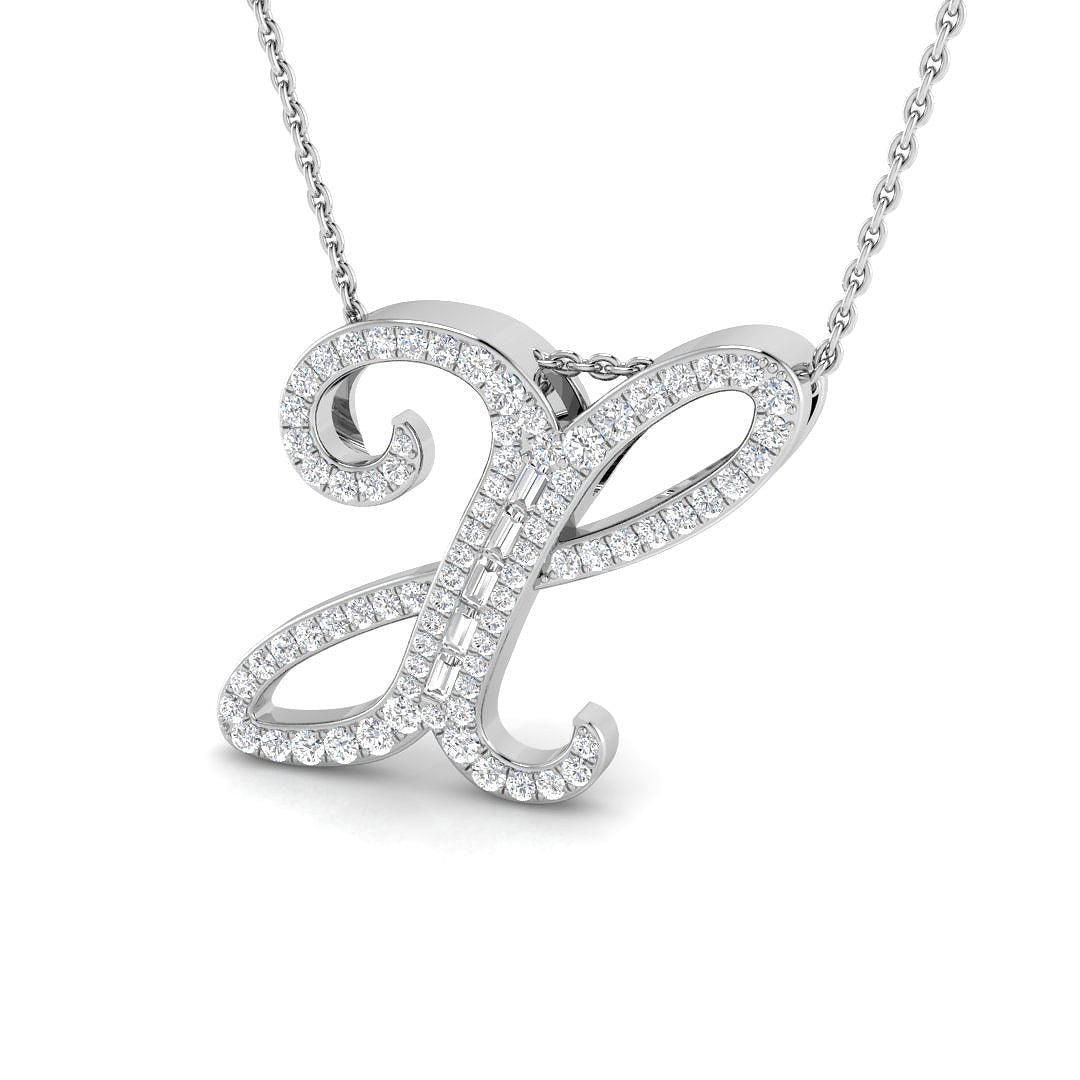 Initials Diamond Ring 0.49ct – SP5504-X – 18k White Gold