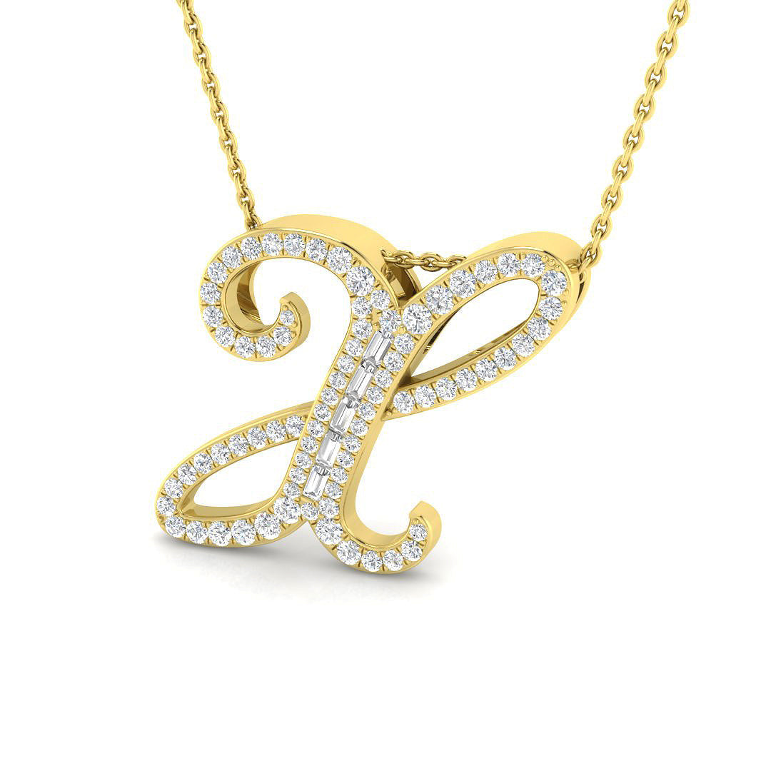 Initials Diamond Ring 0.49ct – SP5504-X – 18k Yellow Gold