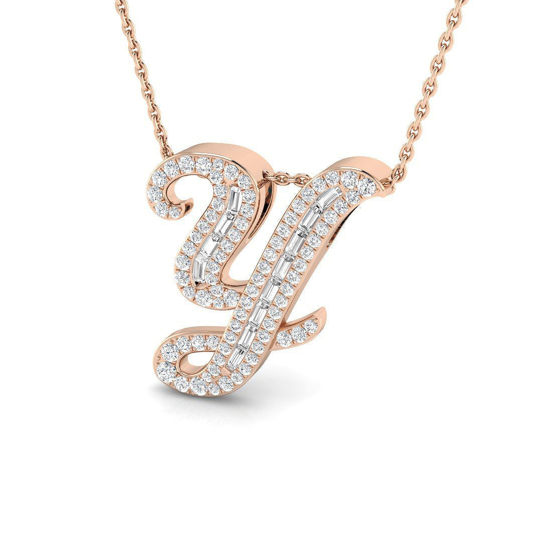 Initials Diamond Ring 0.44ct – SP5504-Y – 18k Rose Gold