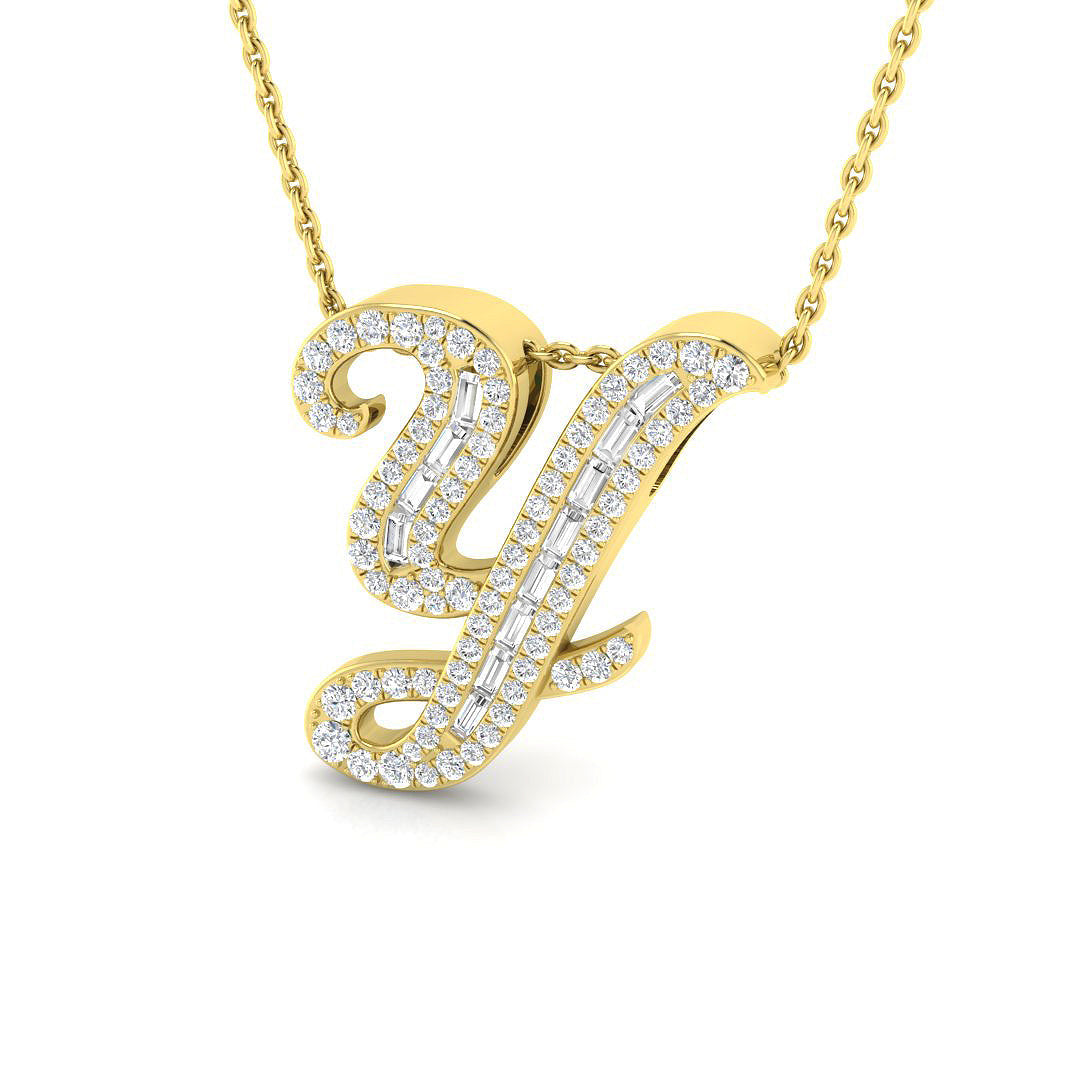 Initials Diamond Ring 0.44ct – SP5504-Y – 18k Yellow Gold